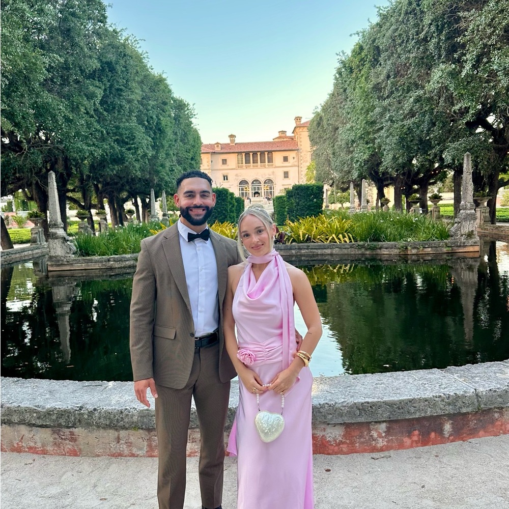 Pink wedding dress